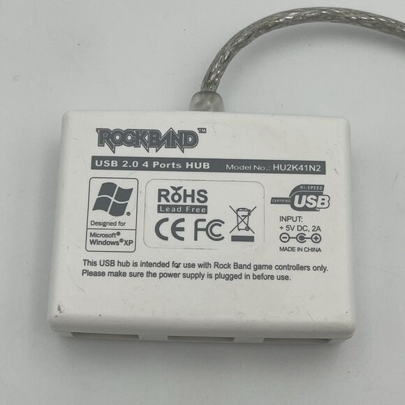 Rock Band USB 2.0 4 Ports Hub HU2K41N2 Dongle Adapter Windows XP - Picture 2 of 8